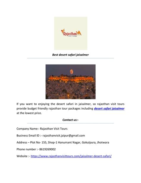 PPT - desert safari jaisalmer PowerPoint Presentation, free download ...