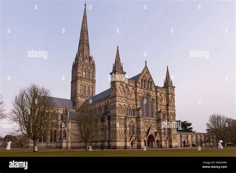 Salisbury Cathedral In Salisbury Wiltshire England Britain Uk