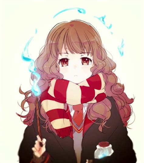 Anime Style Of Hermione Granger Harry Potter Art Drawings Harry