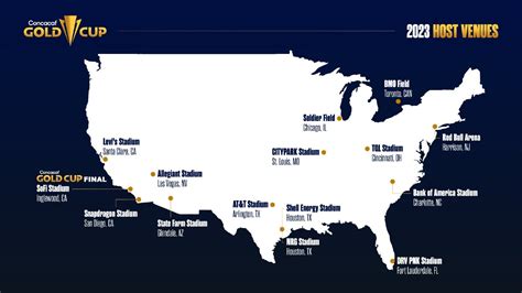 Concacaf unveils 15 stadiums in the US and Canada to host 2023 Gold Cup ...