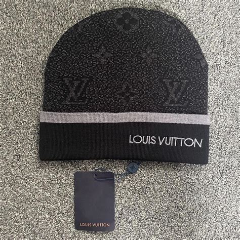 Louis Vuitton Lv Monogram Eclipse Beaniehat Depop