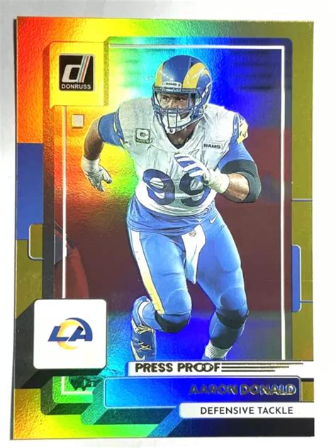 Carte Preuve Aaron Donald Los Angeles Rams Donruss Or Holo Press