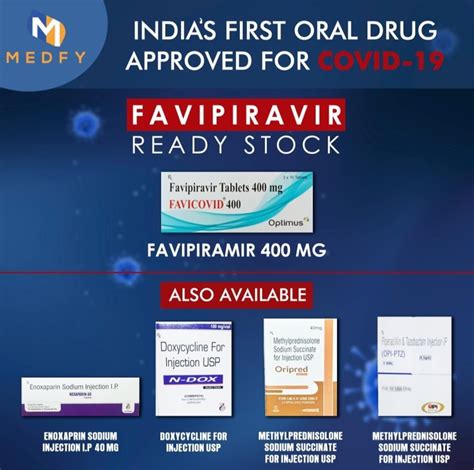 Favipiravir 200 MG Favivent Tablets Prescription Mild Covid 19 Rs