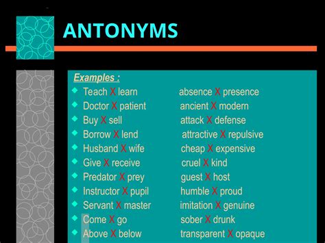 Synonyms And Antonyms622686655r6786ppt