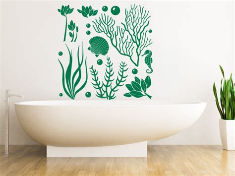 Wall Decals Sea Ocean Marine Life Seaweed Decal Vinyl Sticker Etsy