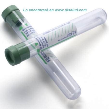 Tubo Vacutainer BD 8 Ml 16x100mm Con Heparina Litio Y Gel Separador