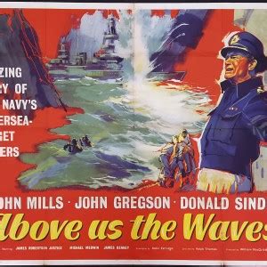 ABOVE US THE WAVES 1955 Original UK Quad Film Poster Picture Palace