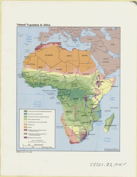 Africa Vegetation Zones Map