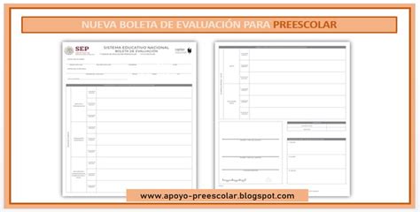 Nuevas Boletas De Evaluación 2019 Para Preescolar Evaluaciones Para Preescolar Evaluacion