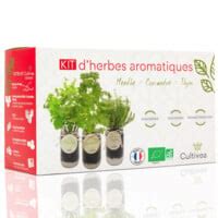 Cultivea Kit Dherbes Aromatiques Bio Graines Menthe Coriandre