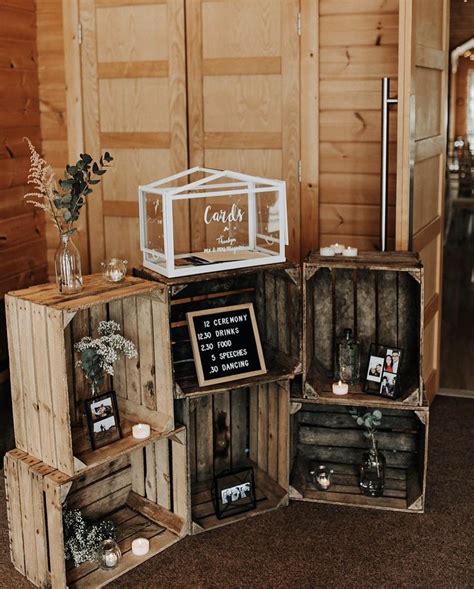 Crates Wooden Crates Wedding Wedding Crates Boxes Wedding Decor