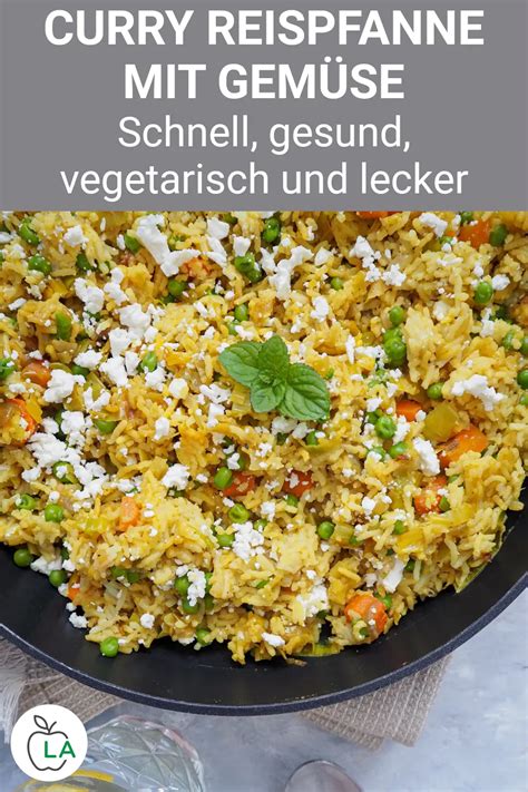 Vegetarische Reispfanne mit Gemüse Curry Schnelles Rezept