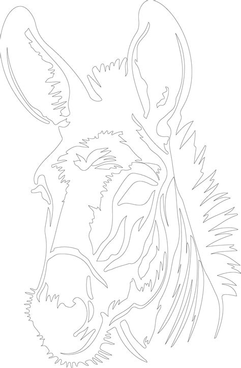 donkey outline silhouette 39057065 Vector Art at Vecteezy