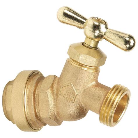 Homewerks Worldwide 1 2 In Brass No Kink Hose Bibb Valve With Push Fit Connections P181 8 12