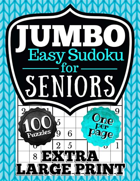 Jumbo Easy Sudoku For Seniors Large Print Puzzle Book For Elderly