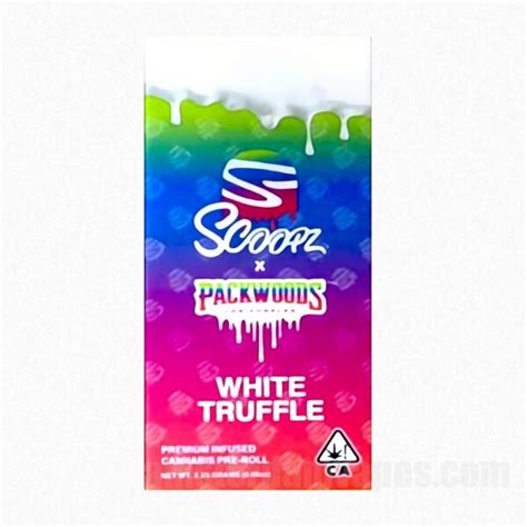 Packwoods Scoopz White Truffle 2 25 Gram Infused Pre Rolls Packwoods