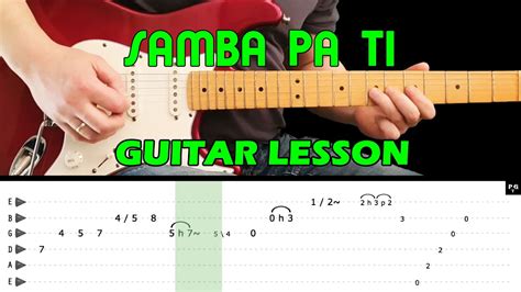 Samba Pa Ti Guitar Lesson Carlos Santana Chords Chordify