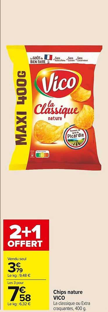 Promo Chips Nature Vico Chez Carrefour Market ICatalogue Fr