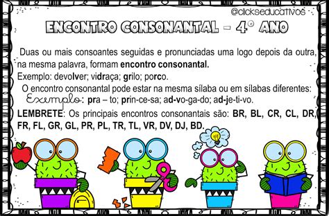 Oq É Encontro Consonantais - Atividade Com Encontros Consonantais - BRAINCP