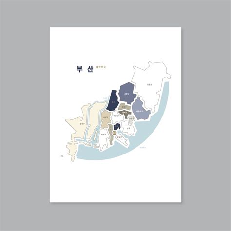 Busan Neighborhood Map Printable Busan Map Busan Korea - Etsy