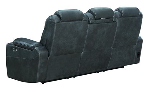 Transitional Charcoal Coated Microfiber Power Sofa Coaster Pp