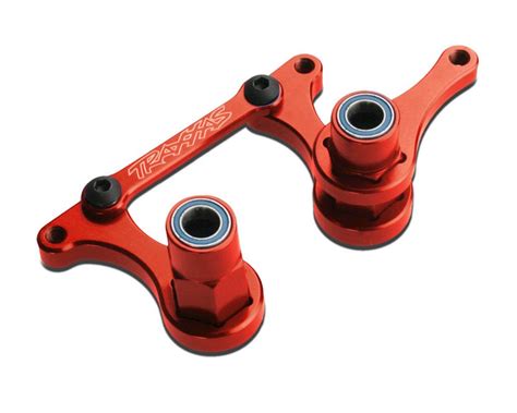 Traxxas Aluminum Steering Bellcrank Set W Bearings Red Tra X