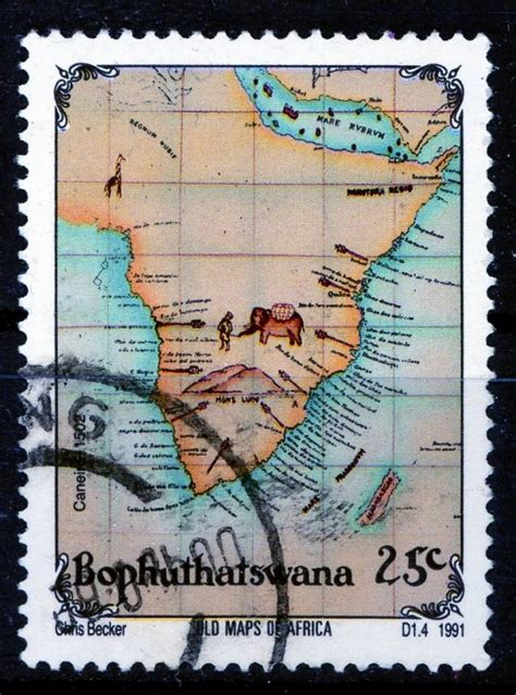 Bophuthatswana - 1991 - 25c - OLD Maps of Africa - FU | Africa - South ...