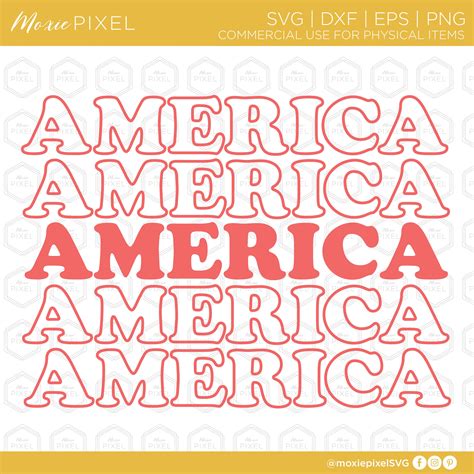 America Word Art Svg Patriotic Svg America Clip Art Etsy