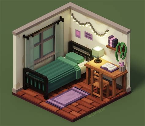 Dorm Room This Is My First Ever Voxel D Model I M Super Excited To