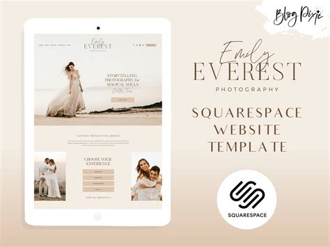 Squarespace Template Photography Portfolio Web Design - Etsy