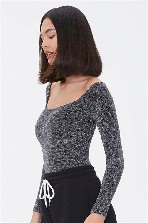 Glitter Knit Long Sleeve Bodysuit