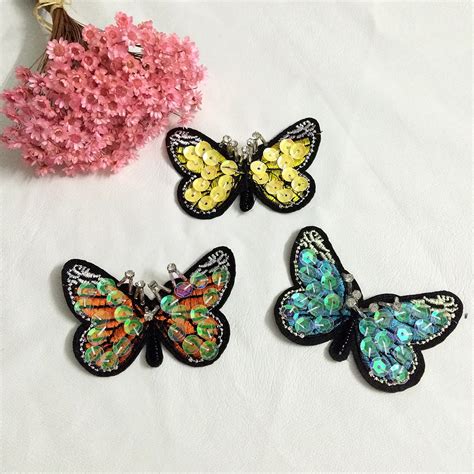 Popular Patch A1 1pcs Multi Colors Sequins Butterfly Garment Patch For