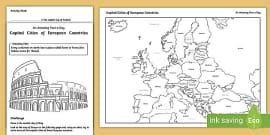 European Flags Quiz Worksheets Teacher Made Twinkl