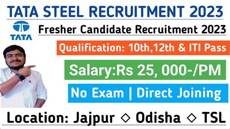 Tata Steel Recruitment For Freshers Tata Steel Recruitment