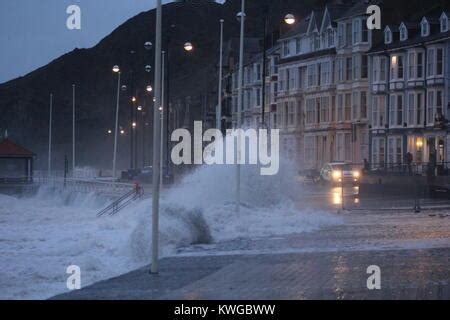 Aberystwyth Wales Jan Uk Wetter Sturm Eleanor Hits Der