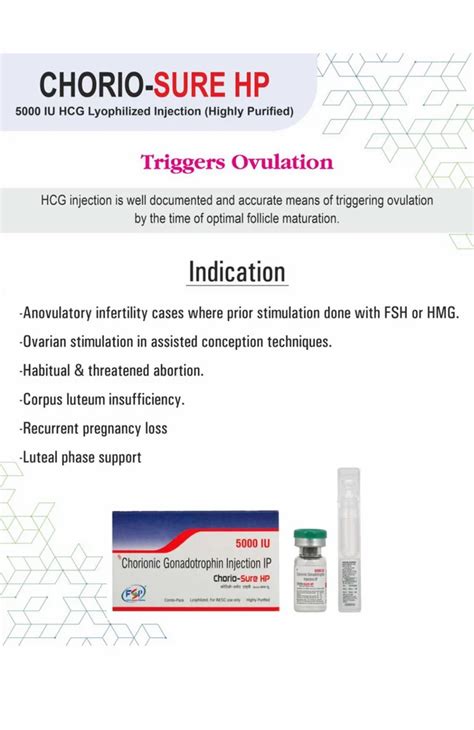 Chorio Sure Hp Iu Injection Packaging Type Box At Rs Vial In