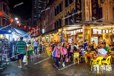 China Town Night Market Singapore Stock Photo Picture And Rights