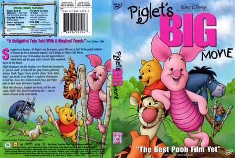 Piglet`s Big Movie (2003) R1 - Cartoon DVD - CD Label, DVD Cover, Front Cover