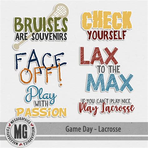 Game Day Lacrosse Word Art | Digital Art