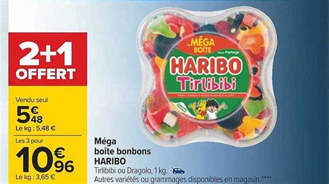 Promo Méga Boîte Bonbons Haribo chez Carrefour iCatalogue fr