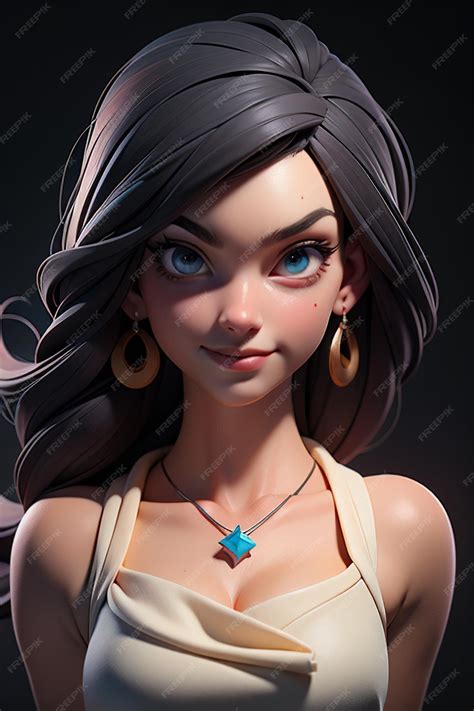 Premium Photo 3d Rendering Cartoon Character Pretty Girl Game