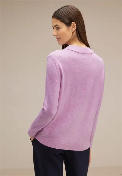 Street One Pullover Mit Knopfdessin F R Damen In Rosa Street One