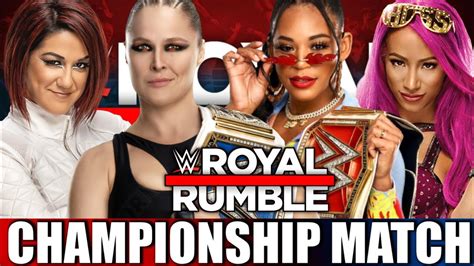 Ronda Rousey Vs Bianca Belair Vs Bayley Vs Sasha Banks Raw Womens