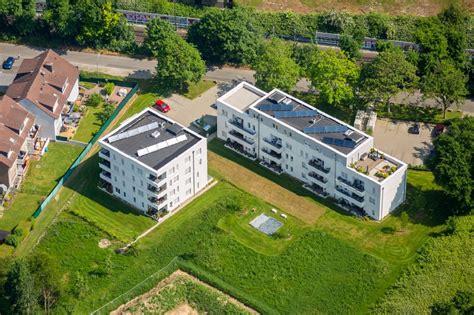 Luftbild Bochum Plattenbau Hochhaus Wohnsiedlung An Der