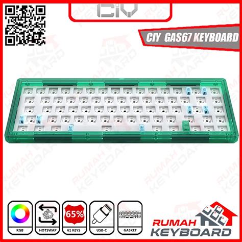 Ciy Gas Gasket Barebone Keyboard Wired Rgb Hotswap Green