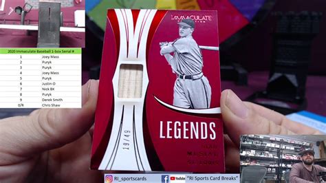 Immaculate Baseball Box Serial Live Drop Youtube