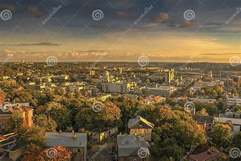 Kaunas Aerial View From Our Lord Jesus Christ`s Basilica Lithuania