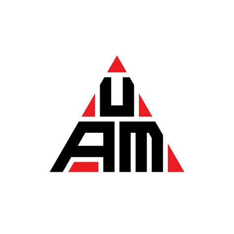 UAM triangle letter logo design with triangle shape. UAM triangle logo ...