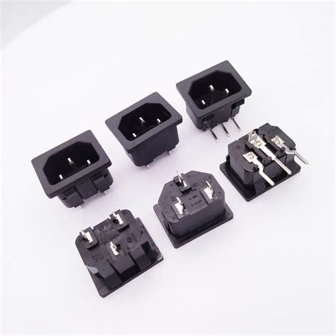 Ac 250v 10a Iec 320 C14 Panel Mount Outlet Power Connector Iec Connector And Electrical Socket