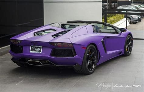 Unique Matte Purple Lamborghini Aventador Roadster For Sale Gtspirit